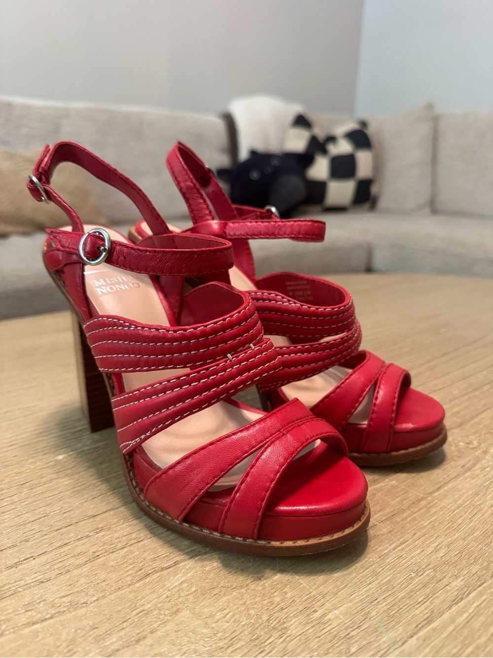 Misha Nonoo x Aldo Rise Shantell High Heel Sandal in Red